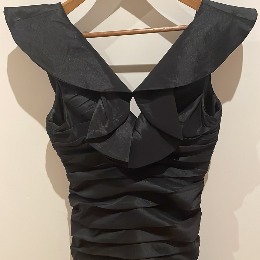 NWT BARDOT Mini Black Frill Dress - Picture 5 of 7
